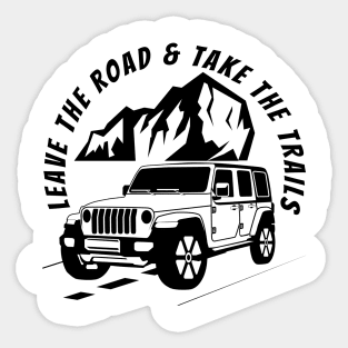 T-Shirt LEAVE THE ROAD & TAKE THE TRAILS Sticker